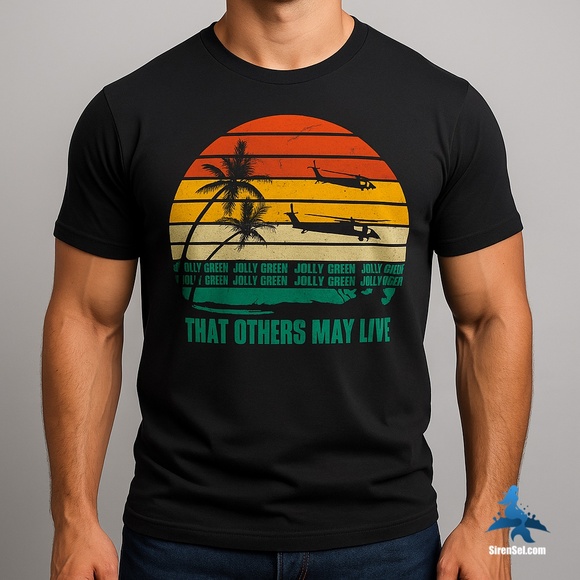 1177 Nine Line Graphic Tee – Jolly Green / “That Others May Live” – XL - Black - Picture 3 of 6